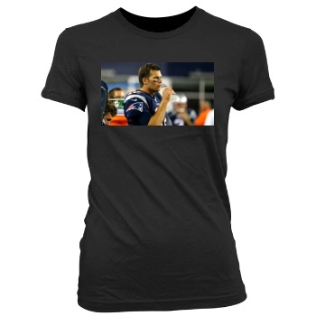 Tom Brady Women's Junior Cut Crewneck T-Shirt