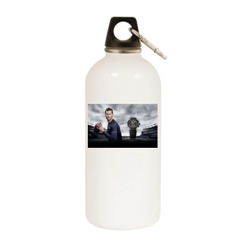 Tom Brady White Water Bottle With Carabiner