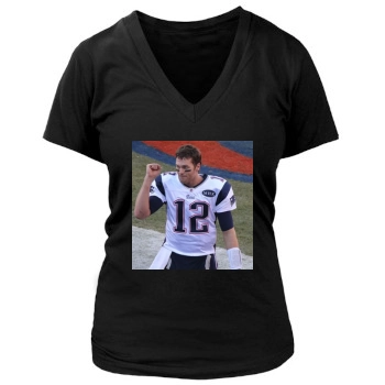 Tom Brady Women's Deep V-Neck TShirt