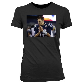 Tom Brady Women's Junior Cut Crewneck T-Shirt