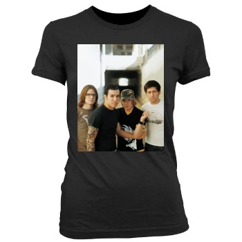 Fall Out Boy Women's Junior Cut Crewneck T-Shirt