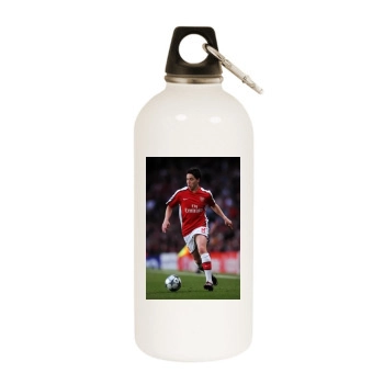 FC Arsenal White Water Bottle With Carabiner