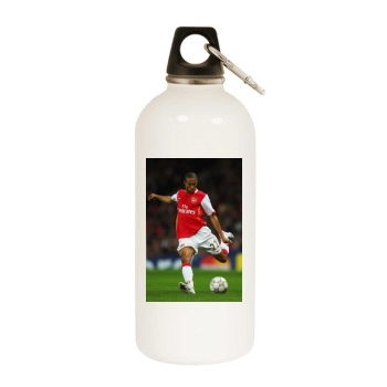 FC Arsenal White Water Bottle With Carabiner