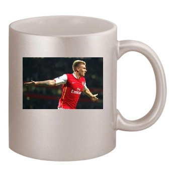 FC Arsenal 11oz Metallic Silver Mug