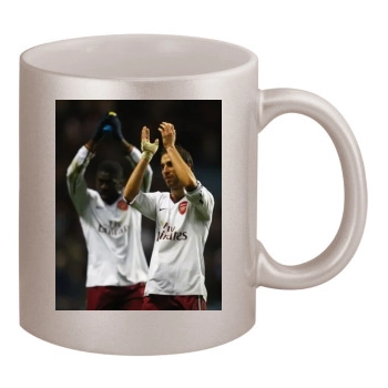 FC Arsenal 11oz Metallic Silver Mug