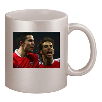 FC Arsenal 11oz Metallic Silver Mug