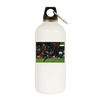 FC Arsenal White Water Bottle With Carabiner