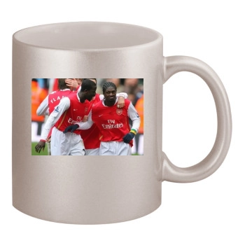 FC Arsenal 11oz Metallic Silver Mug