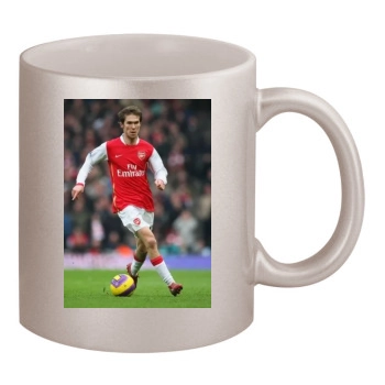 FC Arsenal 11oz Metallic Silver Mug