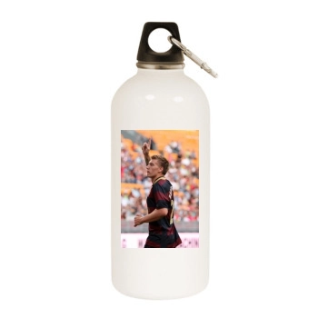 FC Arsenal White Water Bottle With Carabiner