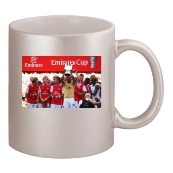 FC Arsenal 11oz Metallic Silver Mug