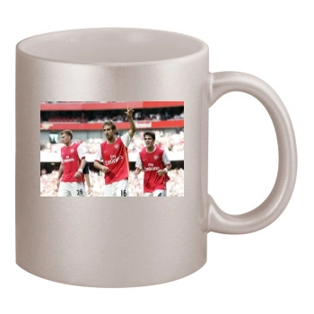 FC Arsenal 11oz Metallic Silver Mug