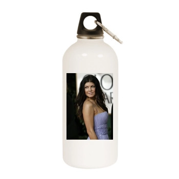 Fergie White Water Bottle With Carabiner