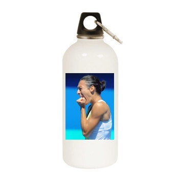 Francesca Schiavone White Water Bottle With Carabiner