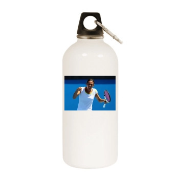 Francesca Schiavone White Water Bottle With Carabiner