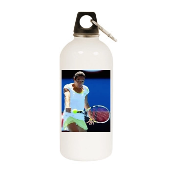 Francesca Schiavone White Water Bottle With Carabiner