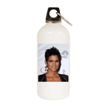 Halle Berry White Water Bottle With Carabiner