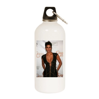 Halle Berry White Water Bottle With Carabiner