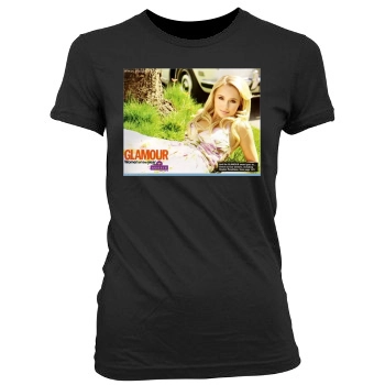 Hayden Panettiere Women's Junior Cut Crewneck T-Shirt