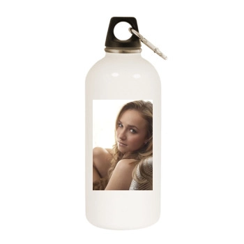 Hayden Panettiere White Water Bottle With Carabiner