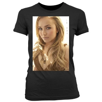 Hayden Panettiere Women's Junior Cut Crewneck T-Shirt