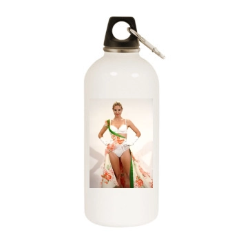 Heidi Klum White Water Bottle With Carabiner