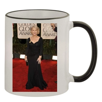 Helen Mirren 11oz Colored Rim & Handle Mug