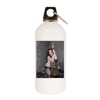 Hilary Duff White Water Bottle With Carabiner