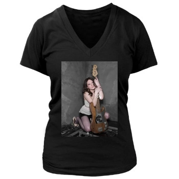 Hilary Duff Women's Deep V-Neck TShirt