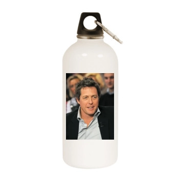 Hugh Grant White Water Bottle With Carabiner