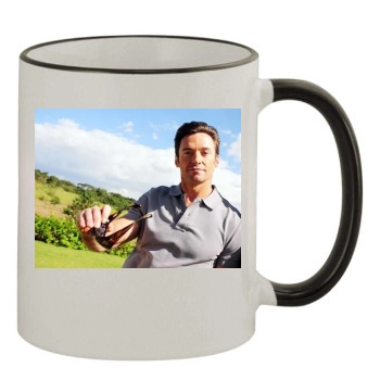 Hugh Jackman 11oz Colored Rim & Handle Mug