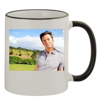 Hugh Jackman 11oz Colored Rim & Handle Mug