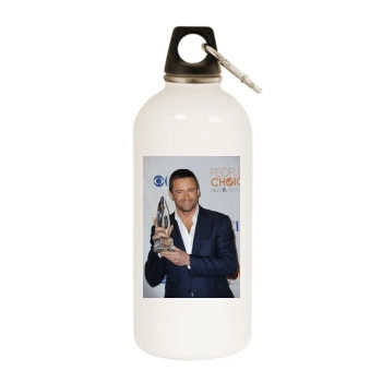 Hugh Jackman White Water Bottle With Carabiner