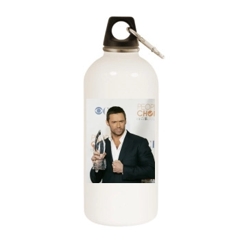 Hugh Jackman White Water Bottle With Carabiner