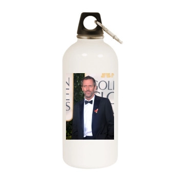 Hugh Laurie White Water Bottle With Carabiner