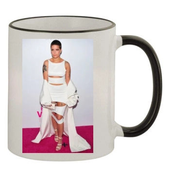 Halsey (events) 11oz Colored Rim & Handle Mug