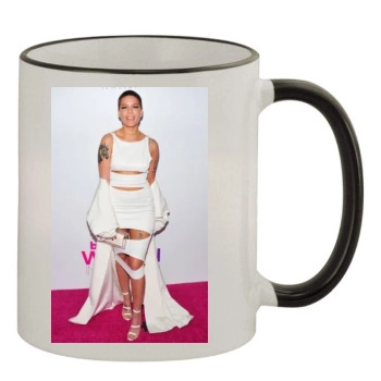 Halsey (events) 11oz Colored Rim & Handle Mug