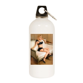 Jeanette Biedermann White Water Bottle With Carabiner