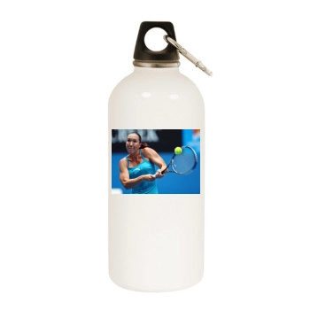 Jelena Jankovic White Water Bottle With Carabiner