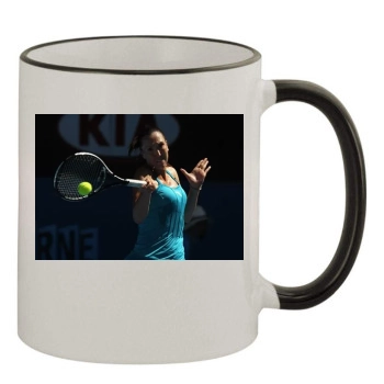 Jelena Jankovic 11oz Colored Rim & Handle Mug