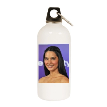 Olivia Munn White Water Bottle With Carabiner