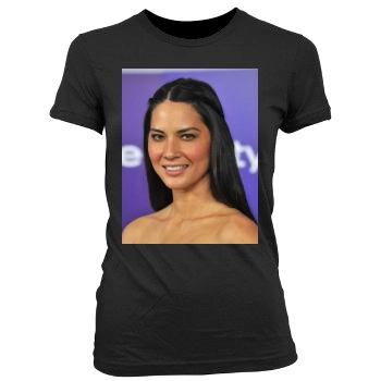 Olivia Munn Women's Junior Cut Crewneck T-Shirt