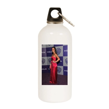 Olivia Munn White Water Bottle With Carabiner