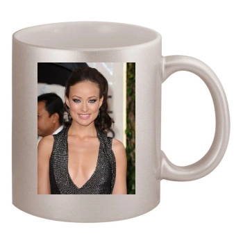 Olivia Wilde 11oz Metallic Silver Mug