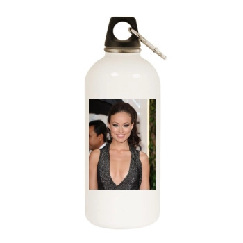 Olivia Wilde White Water Bottle With Carabiner