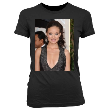 Olivia Wilde Women's Junior Cut Crewneck T-Shirt