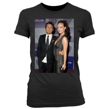 Olivia Wilde Women's Junior Cut Crewneck T-Shirt