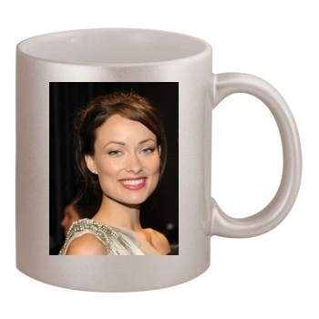 Olivia Wilde 11oz Metallic Silver Mug