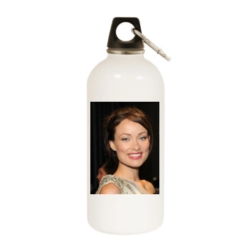 Olivia Wilde White Water Bottle With Carabiner