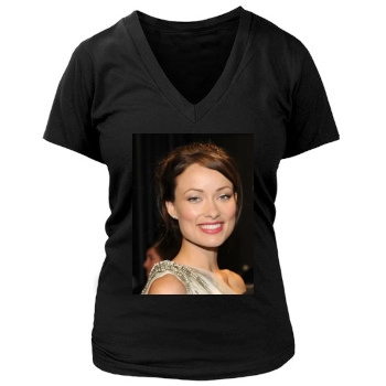 Olivia Wilde Women's Deep V-Neck TShirt